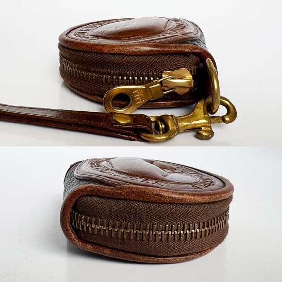 Vintage Dooney & Bourke Coin Purse Wristlet Black and Chocolate Leather … - Picture 5 of 7